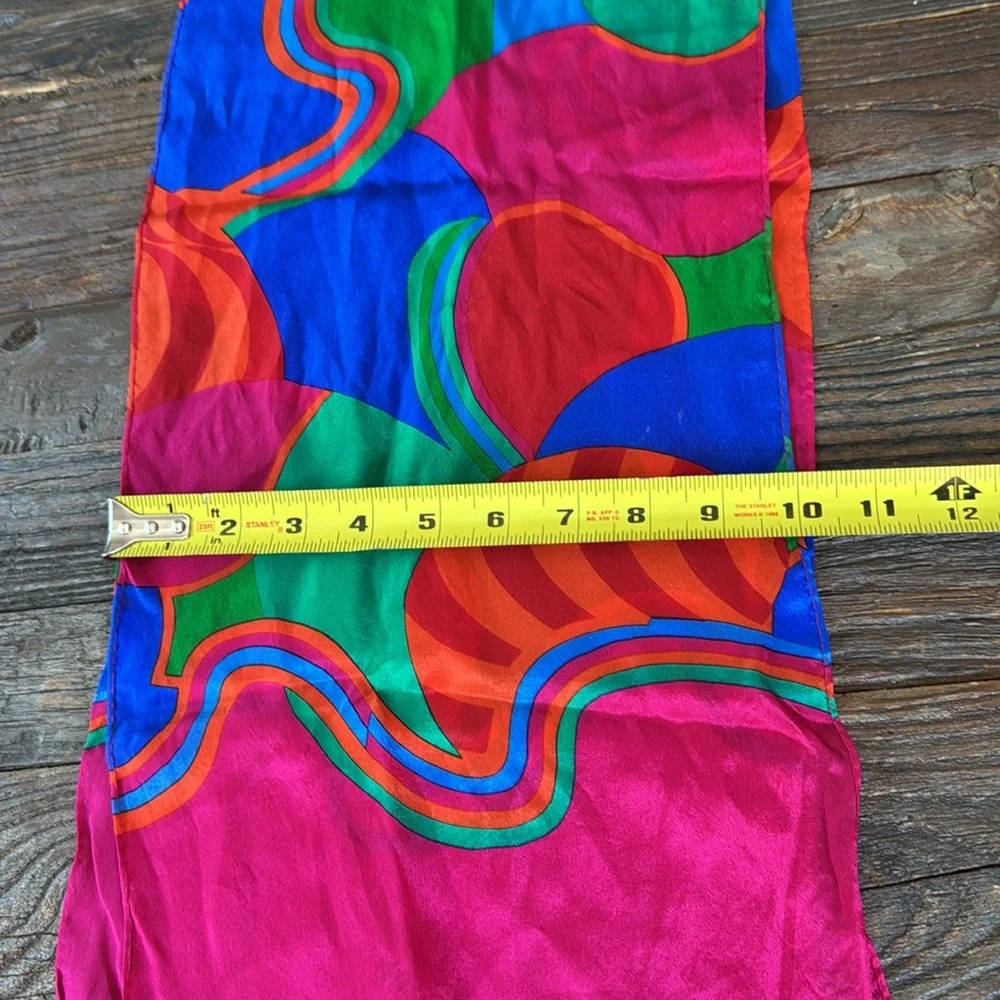 Vintage silk mod psychedelic‎ long scarf